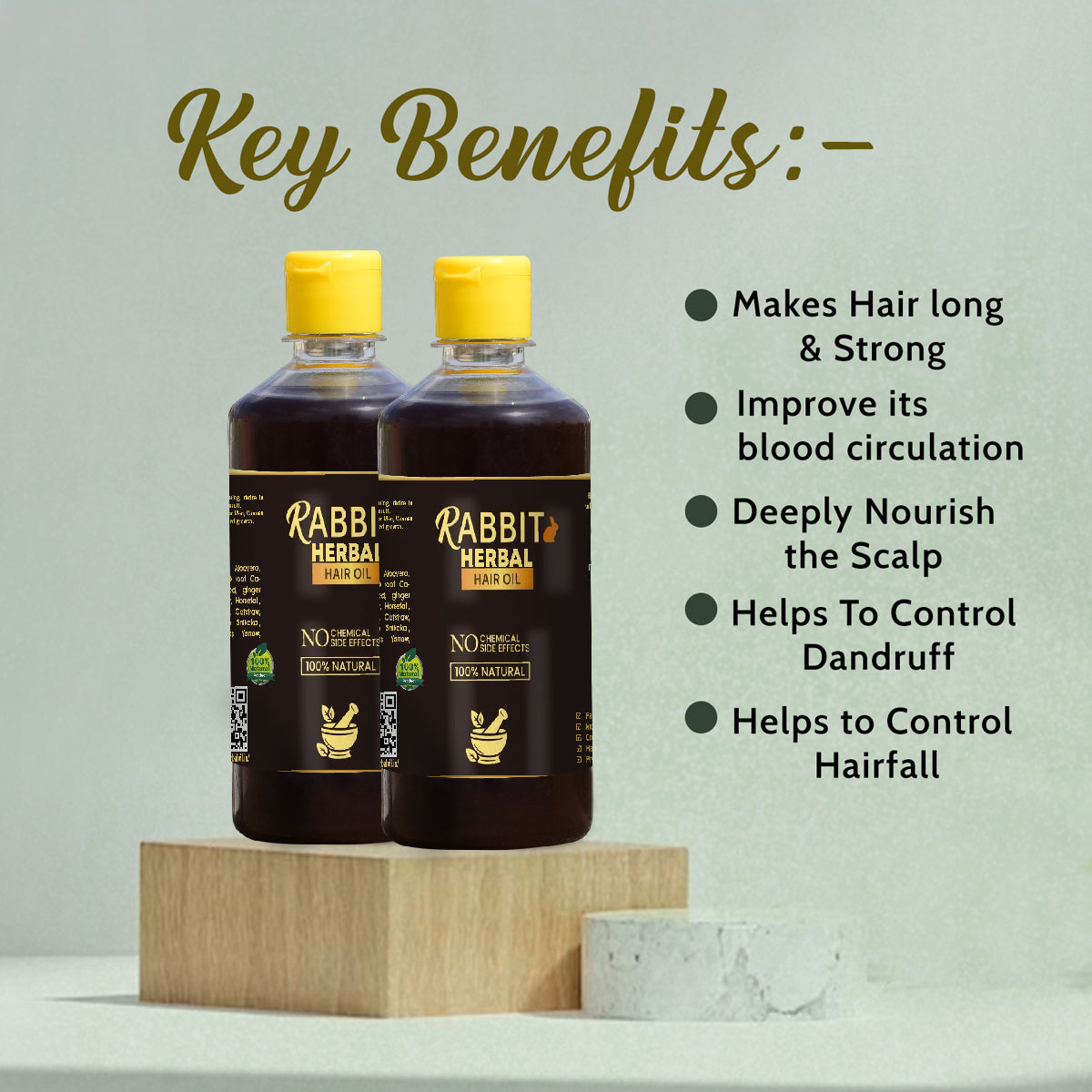 Rabit Herbal Hair Oil - 100% Effective!